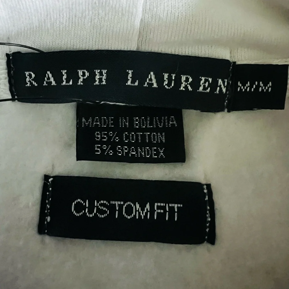 POLO RALPH LAUREN White Hoodie with USA and Polo Logo Boys Size Medium NWT